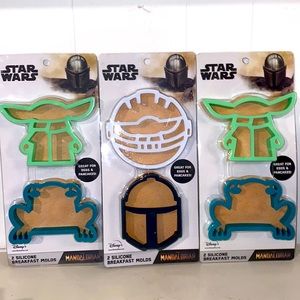 Star Wars Breakfast Molds sets of 3pc with 2 silicone in a pk of 3.